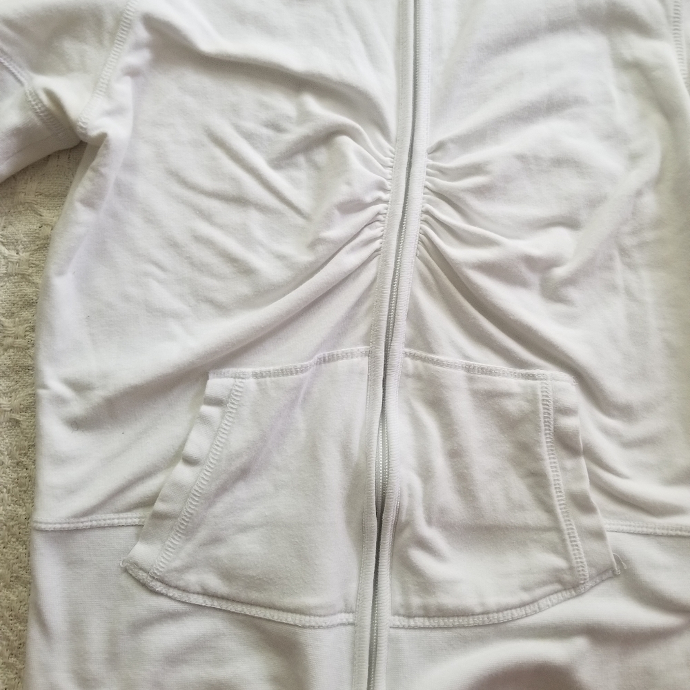 Victoria's Secret Sexy Little Bride White Short Sleeve Hooded Full Zip Jacket - Picture 7 of 8